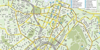 Туристическа карта на Окланд